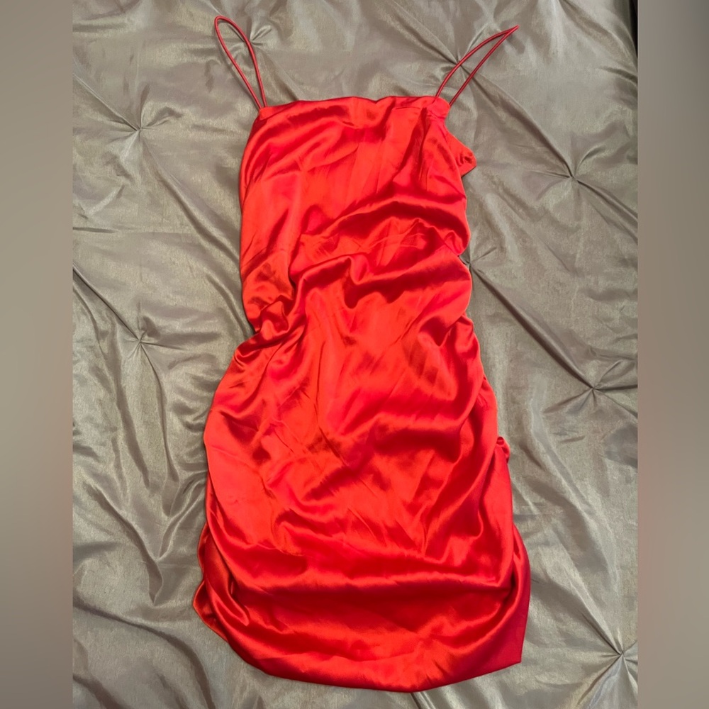 Ruched Red Mini Dress❤️